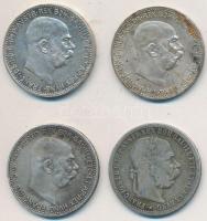Ausztria 1894-1915. 1K Ag "Ferenc József" (4xklf évszám) T:2,2-,3
Austria 1894-1915. 1 Cor...