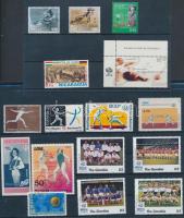 Sport motívum 16 klf bélyeg 2 db stecklapon, Sport 16 diff stamps