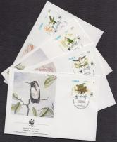 WWF Méhkolibri sor + 4 CM + 4 FDC-n Bee hummingbird set + 4 CM + 4 FDC