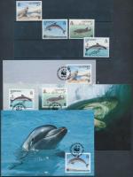 1990 WWF Tengeri állatok sor Mi 497-500 + 4 CM + 4 FDC