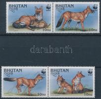 WWF Ázsiai vadkutya sor 2 párban + 4 CM + 4 FDC-n WWF Dhole set 2 pairs + 4 CM + 4 FDC