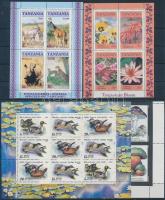 Wildlife and plants 2 diff blocks + 2 diff minisheets on 2 stock cards, Élővilág és növények 2 klf blokk + 2 klf kisív 2 db stecklapon