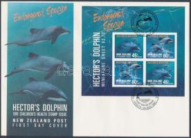 Hector delfin blokk + FDC-n Hector dolphin block + FDC