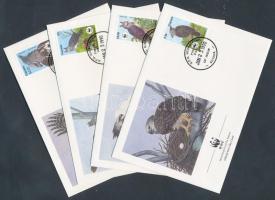 WWF Hárpia sor + 4 CM + 4 FDC WWF Harpy set + 4 CM + 4 FDC