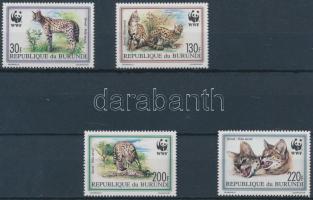 WWF Serval set + on 4 FDC WWF Szervál sor + 4 FDC-n