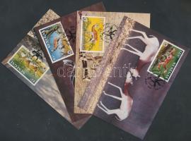 WWF Gazelle set + 4 CM + 4 FDC WWF Dámgazella sor + 4 CM + 4 FDC