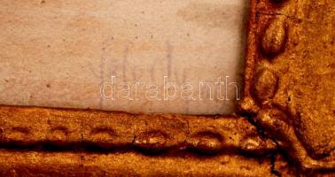 Feledy jelzéssel: Táncoló cigány lány. Akvarell, papír, üvegezett antik keretben, 19×23 cm