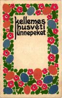 'Az Iparművészeti Iskola levelezőlapjai' Ungarische Werkstätte no. 2016. kiadja Rigler Rt. / Hungarian folklore, Easter