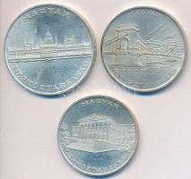 1956. 10Ft + 20Ft + 25Ft Ag "10 éves a Forint" sor T:1-,2