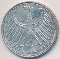 NSZK 1963J 5M Ag T:2
FRG 1963J 5 Mark Ag C:XF