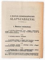 1922 Bp., A Magyar Cserkészszövetség alapszabályai, 23p, 2 db fém medállal