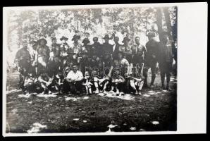 1933 Gödöllő, Jamboree, cserkészcsapat, fotólap, feliratozva, 13x8 cm