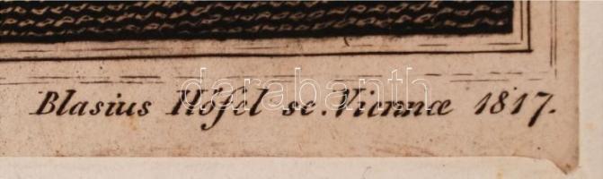 Blasius Höfel (1792-1863): sc. Viennce 1817, S. de Perger, inv: del --, Rézmetszet paszpartúban, dúc...