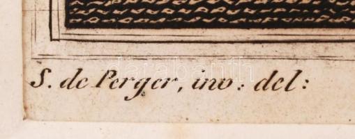 Blasius Höfel (1792-1863): sc. Viennce 1817, S. de Perger, inv: del --, Rézmetszet paszpartúban, dúc...