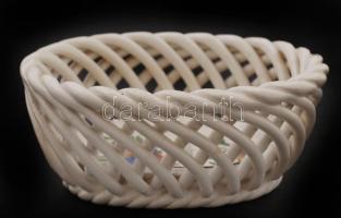 Városlődi áttört tálka, kézzel festett, jelzett, hibátlan, " Balatonalmádi fürdő" feliratt...