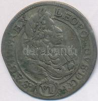 Német Államok/Szilézia 1686SHS VIkr Ag "I. Lipót" T:2-,3 German States/Silesia 1686SHS 6 Kreuzer Ag "Leopold I" C:VF,F Krause KM# 507