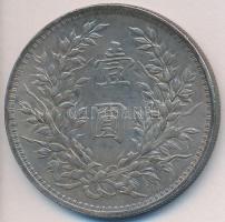 Kína 1914. 1$(1Y) Ag "Yüan Shihkai" T:3
China 1914. 1 Dollar (1 Yuan) Ag "Yüan Shihka...