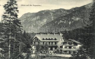 Grainau, Badersee Hotel, part of a panoramacard