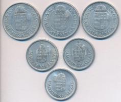 1941-1944. 1P Al (3xklf) + 2P Al (3xklf) mind hamis "Koronás-címeres" ellenjeggyel (fake c...