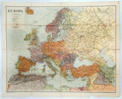 1943 Európa politikai térképe, Kókai Lajos kiadása, Bp., a korabeli országhatárok feltüntetésével, kis szakadásokkal, 95,5×75 cm