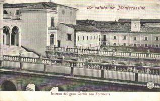 Monte Cassino, Interno del gran Cortile con Foresteria / monastery, court yard (EK)