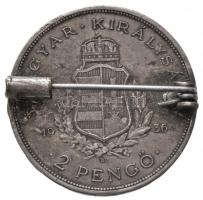 1936. 2P Ag "Liszt Ferenc" kitűzővé alakítva T:2-,3 
Adamo P7.3