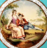 Csehszlovák dísztányér, matricás, jelzett, apró kopásnyomokkal,d:25,5cm