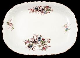 Nagy méretű sültes tál,Z jelzéssel, kézzel festett, kopásnyomokkal,39x29cm