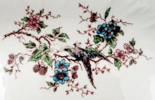 Nagy méretű sültes tál,Z jelzéssel, kézzel festett, kopásnyomokkal,39x29cm