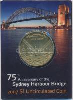 Ausztrália 2007. 1$ Al-Br "75 éves a Sydney Kikötő Híd" díszkiadás T:1 Australia 2007. 1 Dollar Al-Br "75th Anniversary of the Sydney Harbour Bridge" in paper case C:UNC