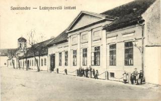 Szentendre - 3 db városképes lap: vasút- és villamosállomás, Leánynevelő intézet, Dumtsa Jenő utca