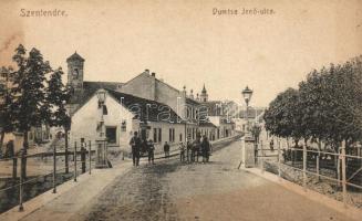 Szentendre - 3 db városképes lap: vasút- és villamosállomás, Leánynevelő intézet, Dumtsa Jenő utca