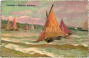 23 db régi magyar városképes lap: Főként balatoni lapok, valamint egy Budakeszi és egy Bártfagyógyfü...