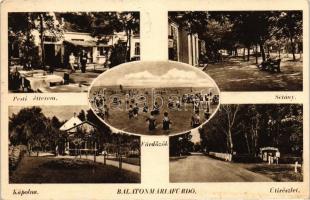 23 db régi magyar városképes lap: Főként balatoni lapok, valamint egy Budakeszi és egy Bártfagyógyfü...