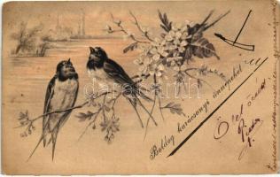 Christmas, birds, litho (EK)