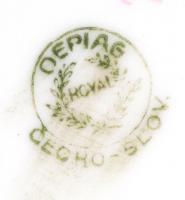 Epiag váza, matricás, karcolásokkal, jelzett, apró máz hibákkal, m:36 cm