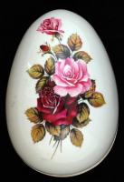 Hollóházi, matricás tojás, apró kopásnyomokkal, 14x10x8cm