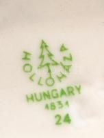 Hollóházi, matricás tojás, apró kopásnyomokkal, 14x10x8cm