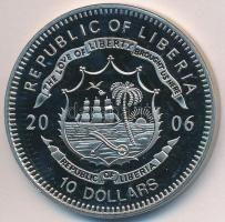 Libéria 2006. 10$ "Szabadság pillanatai - Magellán a föld körül 1522" multicolor T:PP Liberia 2006. 10 Dollars "Moments of Freedom-Magellan around the world 1522" multicolor C:PP