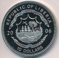 Libéria 2006. 10$ "Szabadság pillanatai - Simla paktum - India és Pakisztán 1972" multicolor T:PP felületi karc Liberia 2006. 10 Dollars "Moments of Freedom-Simla Pact - India and Pakistan 1972" multicolor C:PP slightly scratched