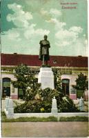 Érsekújvár, Kossuth szobor, Ethey Károly üzlete / statue, shops