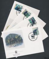 WWF Pápaszemes medve sor + 4 CM + 4 FDC-n WWF Spectacled Bear set + 4 CM + 4 FDC