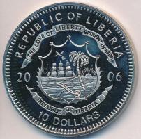 Libéria 2006. 10$ "Szabadság pillanatai - Normandiai partraszállás 1944.6.6." multicolor T:PP ujjlenyomatos Liberia 2006. 10 Dollars "Moments of Freedom-Battle of Normandy 6.6.1944" multicolor C:PP fingerprint