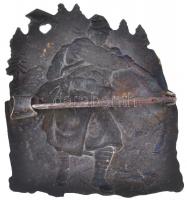 Osztrák-Magyar Monarchia ~1914-1918. Fém sapkajelvény (41,5x38mm) T:2- hajlott
Austro-Hungarian Mona...