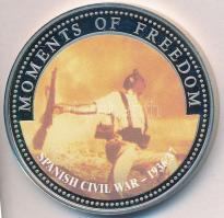 Libéria 2001. 10$ "Szabadság pillanatai - Spanyol polgárháború" multicolor T:PP ujjlenyoma...