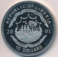 Libéria 2001. 10$ "Szabadság pillanatai - Ülő Bika" multicolor T:PP ujjlenyomatos Liberia 2001. 10 Dollars "Moments of Freedom - Sitting Bull" multicolor C:PP fingerprint