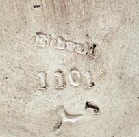 Eichwald griffmadár lámpatest (hiányos), kézzel festett, jelzett, lepattanásokkal, 16,5x20cm