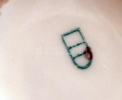 Csehszlovák, Viktória porcelán virágváza,matricás, 14x12cm