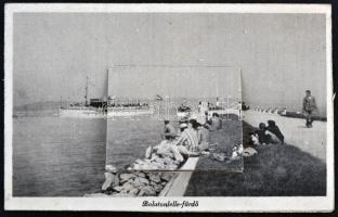 Balatonlelle-fürdő, vasútállomással leporellocard