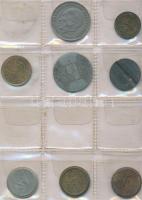 160db-os vegyes hobbi fémpénz gyűjtemény 4 érmetartó albumban, főleg magyar darabok, néhány külföldi...